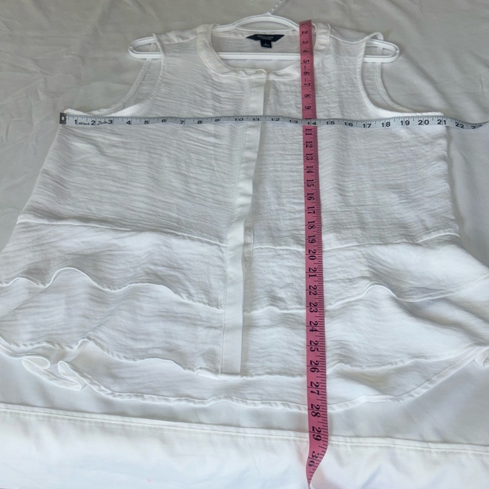 Simply Vera Vera Wang White Sleeveless Boxy Blouse - Picture 6 of 6